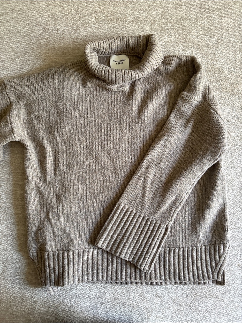 Abercrombie & Fitch Woman’s Taupe Turtleneck Knit Sweater
